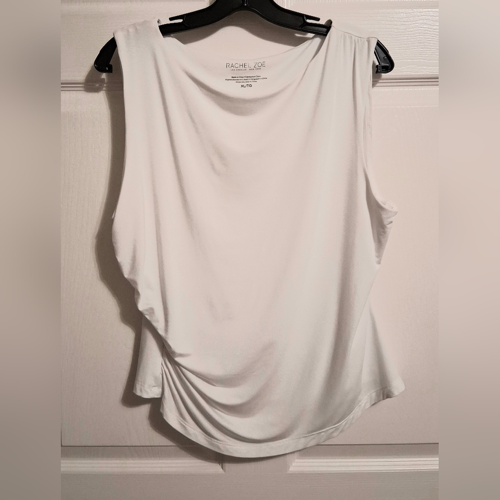 Rachel Zoe Los Angels New York White Sleeveless Lined Top XL